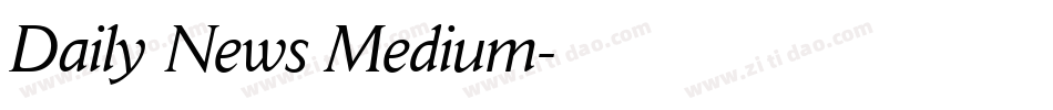 Daily News Medium字体转换